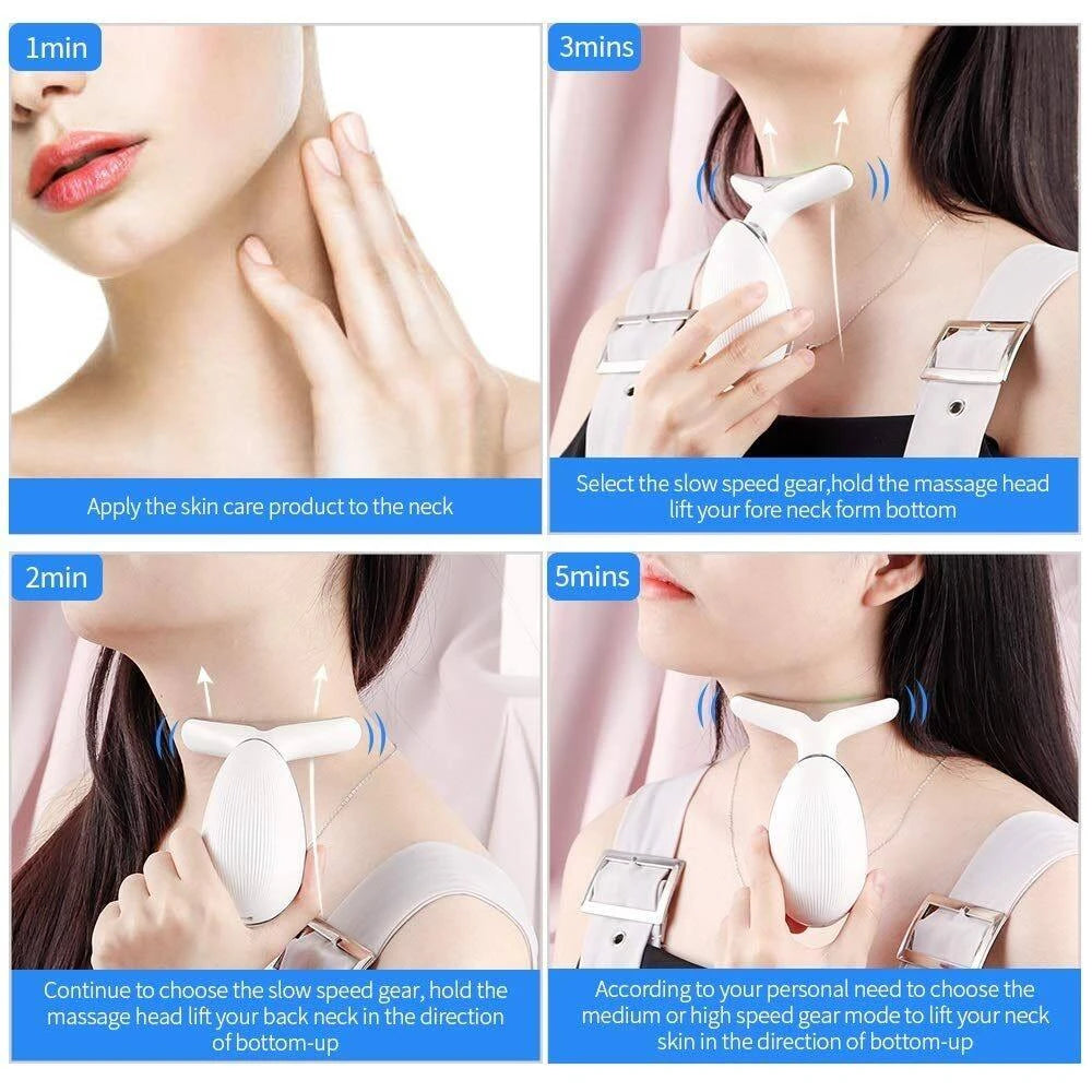 Face Lifting Device Neck Facial Eye Massage Introducer Microcurrent Skin Rejuvenation Anti Aging Beauty Device Face Massager